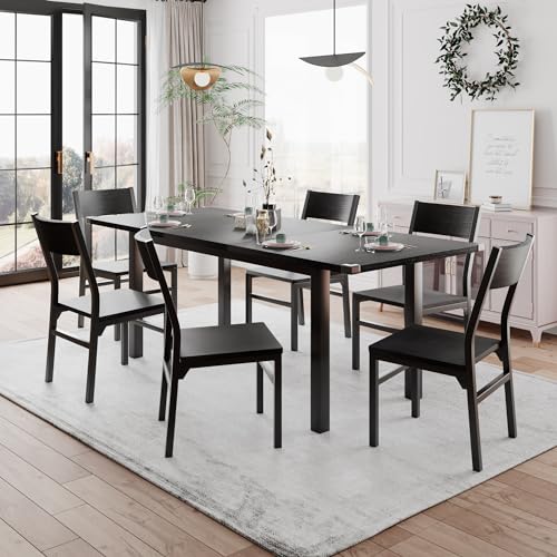 Einhomn 7-Piece Dining Room Table Set with 6 Chairs