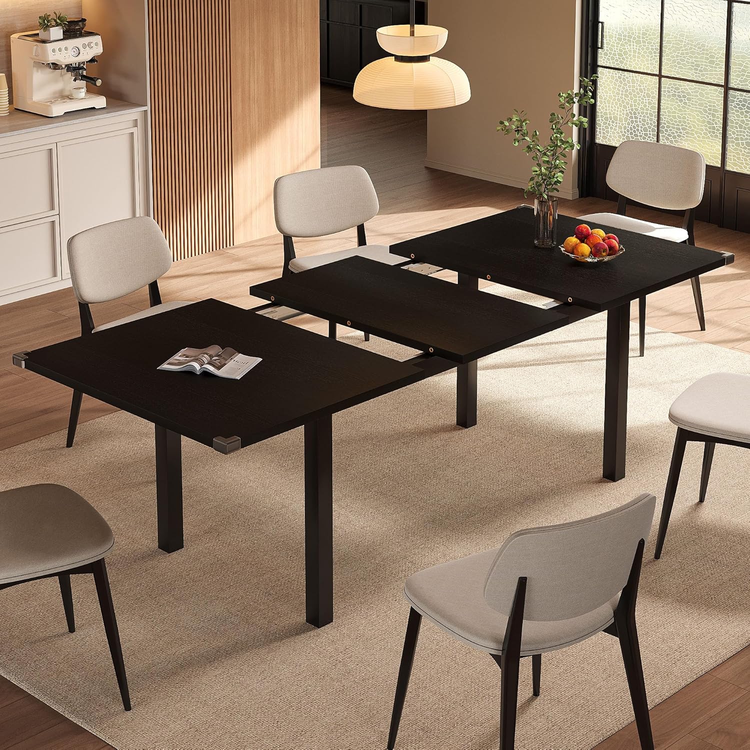 Modern Extendable Dining Table for 4-6